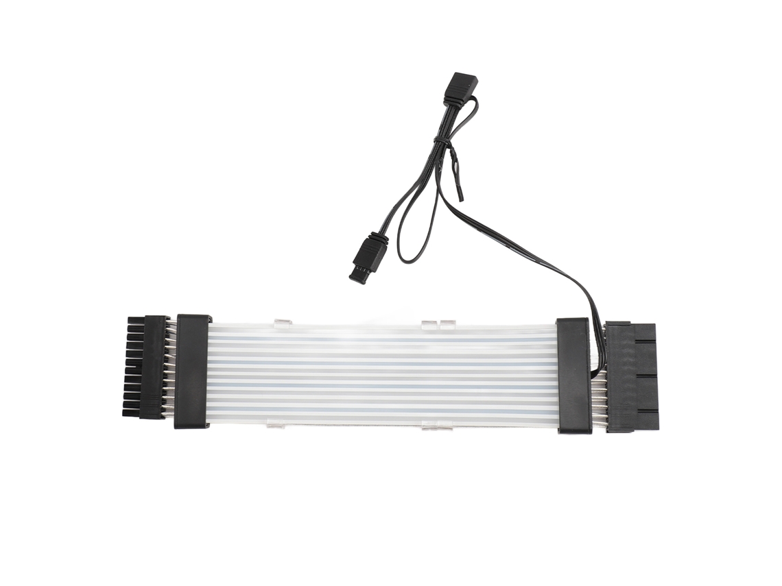 Cable de extensión de alimentación ARGB ATX RGB de 24 pines, 5 V y 3 pines, calibre 18 AWG para placa base E-ATX