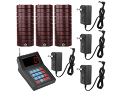 Sistema De Pagación Wireless Su 668 Con 30 Receptores Para Llamar Camareros Y Fila Roja Luz Dourada