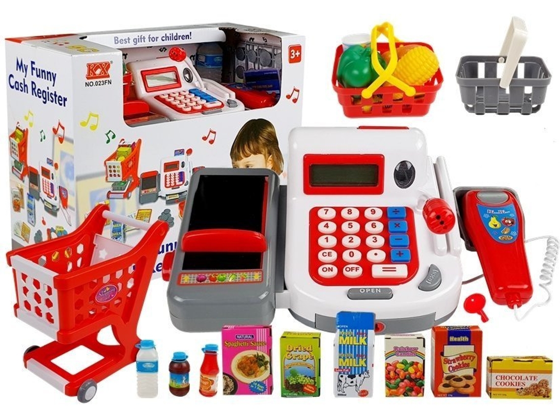 Caja registradora B.active con carrito, cestas y accesorios