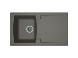 STRADOUR Pia de cozinha embutida 1 tigela + 1 escorredor Arena - Resina - 86 x 50 cm - Cinza concreto