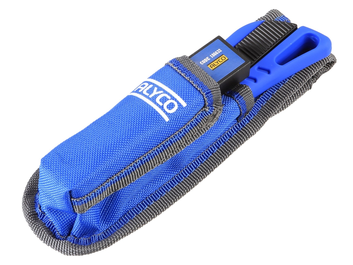 Juego Cutter y 10 Cuchillas Fragmentables 18 mm Sk2H en Bolsa Nylon ALYCO