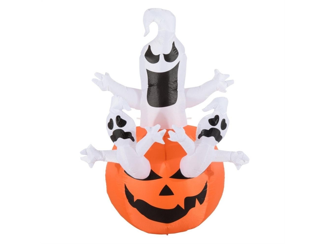 Rebe-fantasma Inflável Em Abóbora Com Led Para Decoração De Halloween Interior Exterior Jardim Pátio Festa