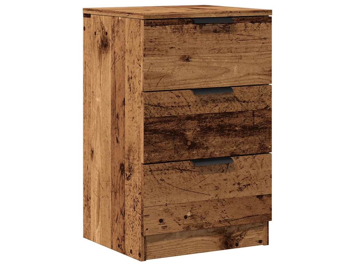 Maison Exclusive - Mesita De Noche Madera De Ingeniería Envejecida 40x36x65 Cm