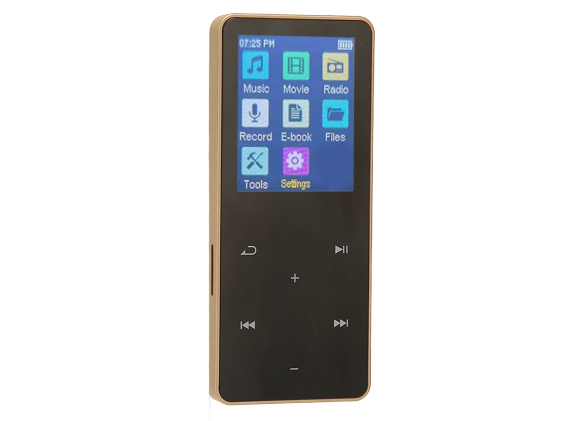 Reproductor MP3 Bluetooth Yizhood Js04 de 1,8 pulgadas, alta fidelidad, sin pérdidas, 8 GB (dorado)