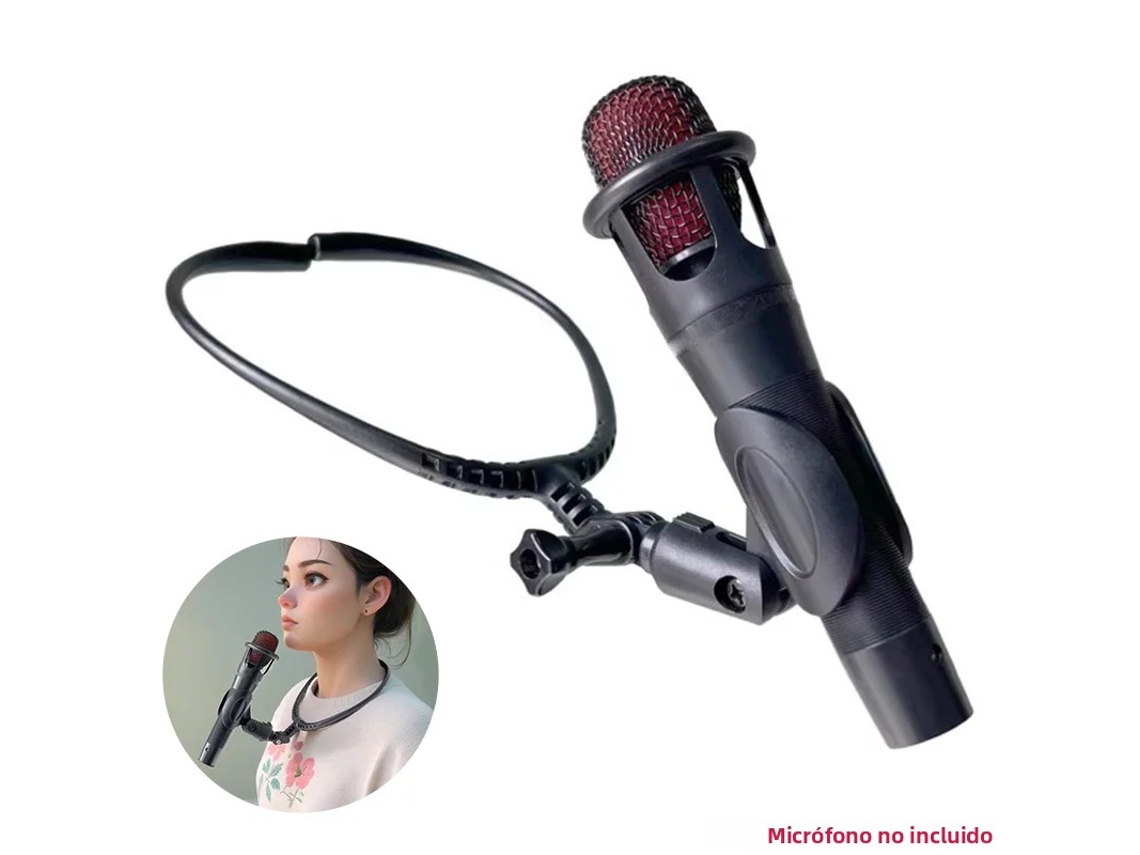 Soporte para micrófono de cuello, soporte ajustable para manos libres. Mdug
