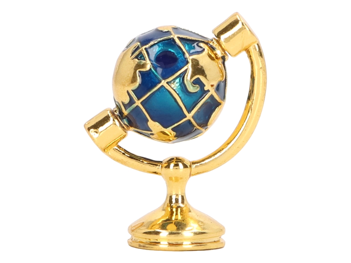 Globo Terráqueo En Miniatura A Escala 1:12 Para Muebles De Estudio De Casa De Muñecas, Metal Resistente.