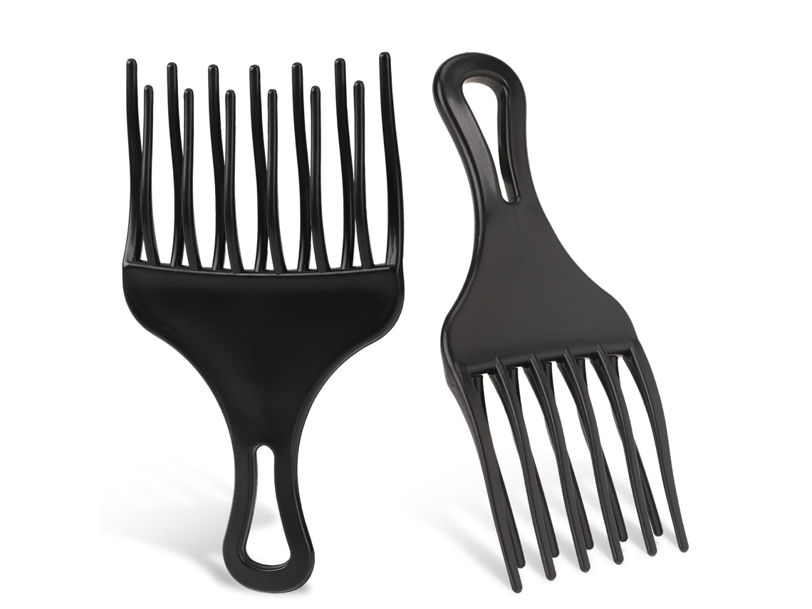 Dos peines anchos y rectos - Peine para cabello afroamericano - Peine