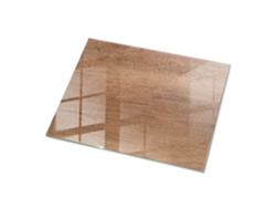Tablero de mesa rectangular de cristal Espelharte (80 x 60 cm - Diseño de madera natural - Marrón)