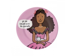 Lote de 6 Platos PETIT JOUR Princesse Je Ne Coupe Pas La Parole (Rosa - Melamina - 20 x 20 x 1 cm)