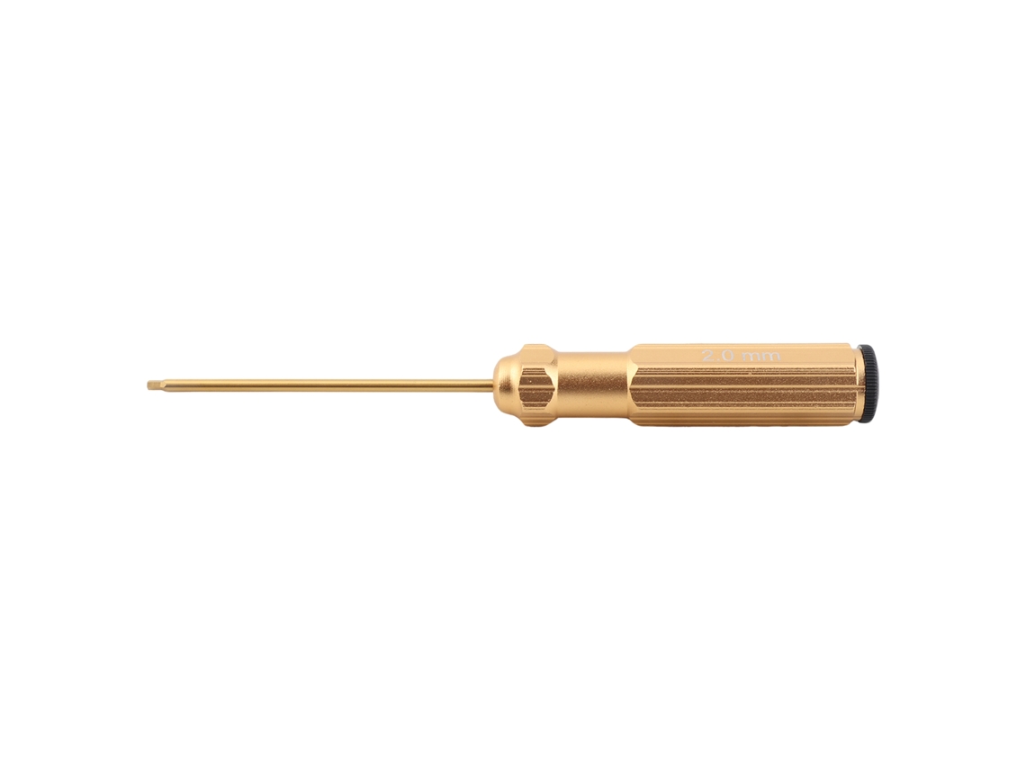 Destornillador De Precisión Para Maquetas De Aviones Rc, Chapado En Titanio, Herramienta De Reparación, Juguete, 2,0 Mm, Dorado