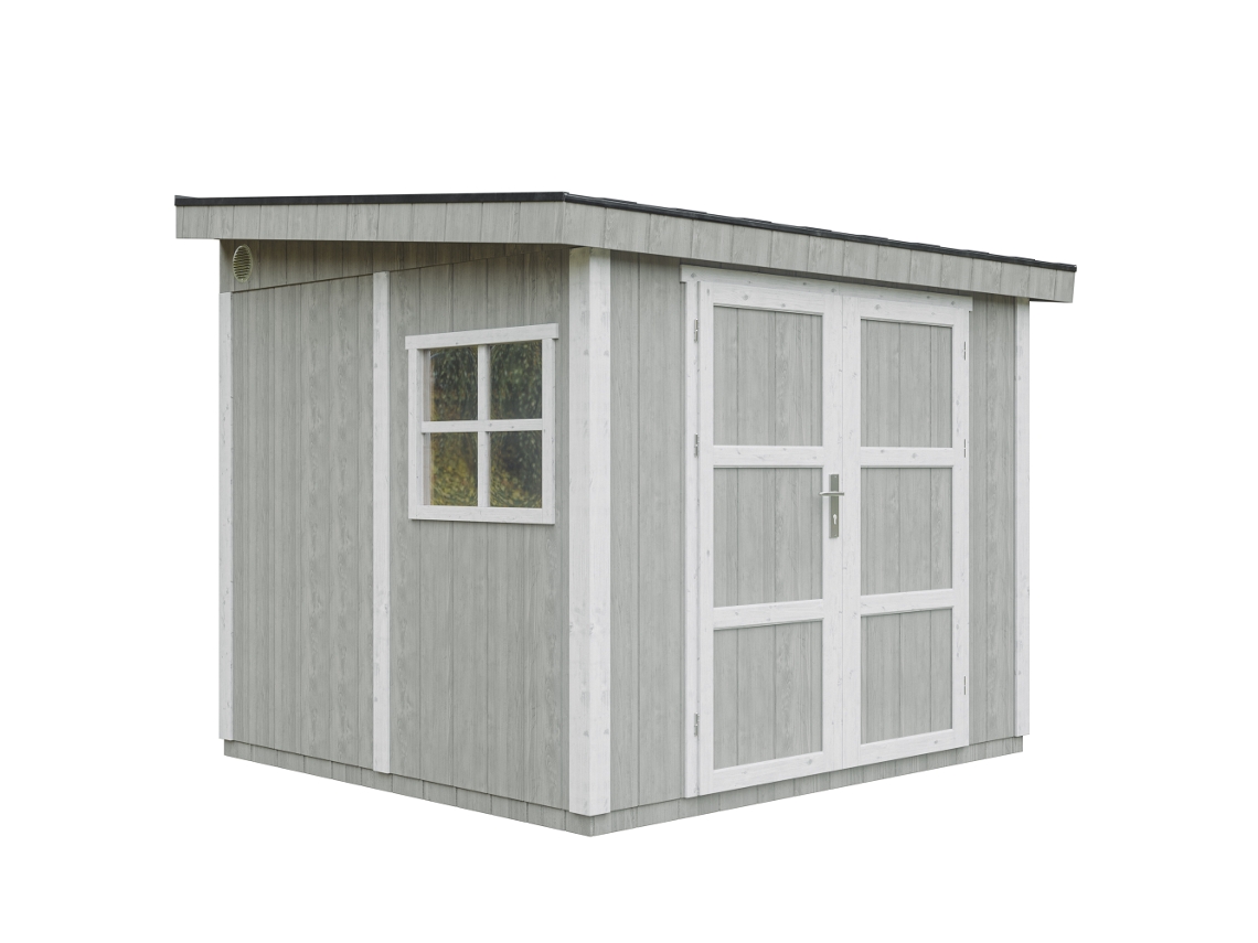 Caseta de jardín de primera calidad Timbela M938 Tundra Grey 5,9 m² 231x248x294 cm