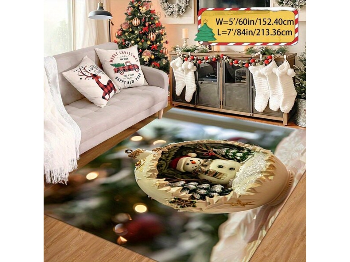 Alfombra navideña con Papá Noel y árbol Vayotoy