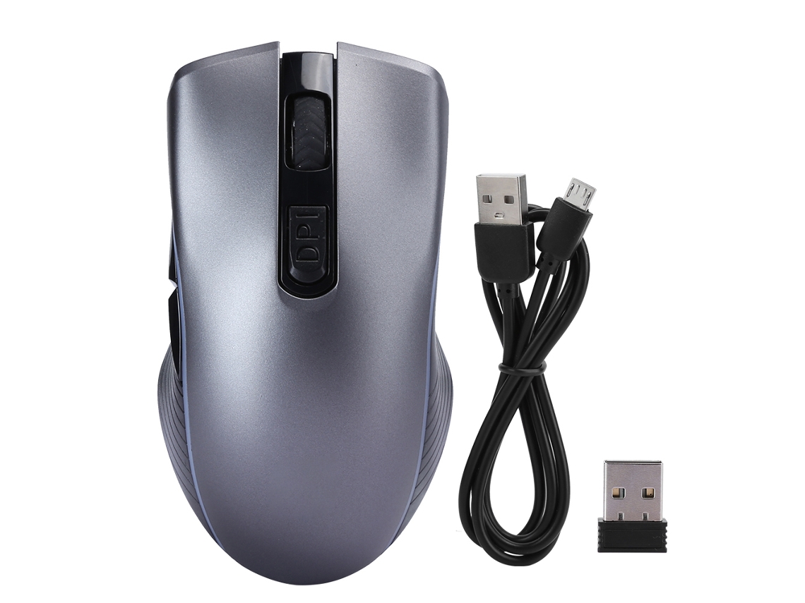 Rato Sem Fio Bluetooth Recarregável Dualmode Mudo 2.4g+5.0 6 Botões 2400dpi Para Jogo Escritório
