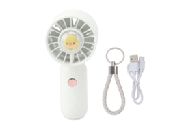 Mini Ventilador Portátil Recargable Por Usb Con Batería De 500 Mah - Blanco