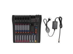Mezclador De Sonido En Vivo Bluetooth Usb De 6 Canales Para Grabación En Pc, Podcasting Y Streaming