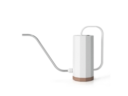 Regadera de plástico de estilo nórdico con boquilla larga y curva para plantas de interior.