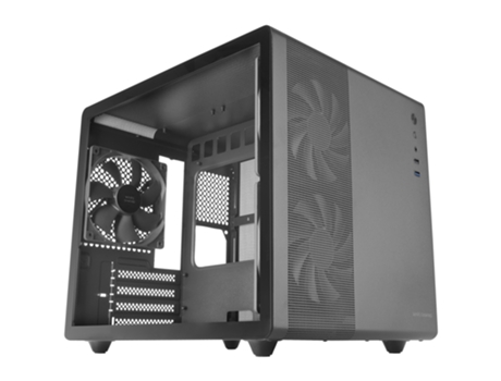 Caja para PC MARS GAMING Panel lateral de malla de 120 mm con 3 ventiladores de vidrio templado negro Mc-Mpro
