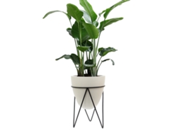 Macetas inteligentes de interior con alarma automática de escasez de agua, decoración geométrica estética a pilas, jardineras