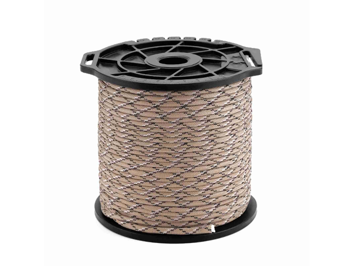 Cuerda Multifuncional De Paracord De 9 Núcleos Y 4 Mm Para Acampar, Secar Ropa, Tiendas De Campaña Y Escalada, 100 M.