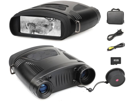 Binoculares de visión nocturna YIZHOOD 7 binoculares infrarrojos digitales para grabadora de video con cámara 100% de oscuridad 1280X720P - Negro Y...