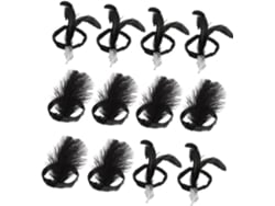Conjunto De 12 Tiaras De Penas E Lantejoulas Para Adultos, Acessórios De Cabelo Leves.