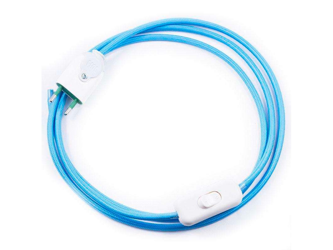 Cable Textil Con Interruptor Y Enchufe 2X075mm 2M LEDBOX