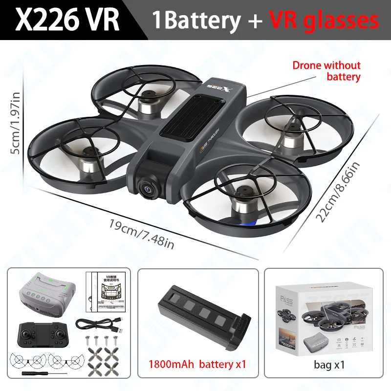 (dispositivo Vr) Mini Dron Equipado Con Una Cámara De Alta Definición, Admite Rotación De 360°, Fpv Sin Escobillas Con Flujo Óptico.