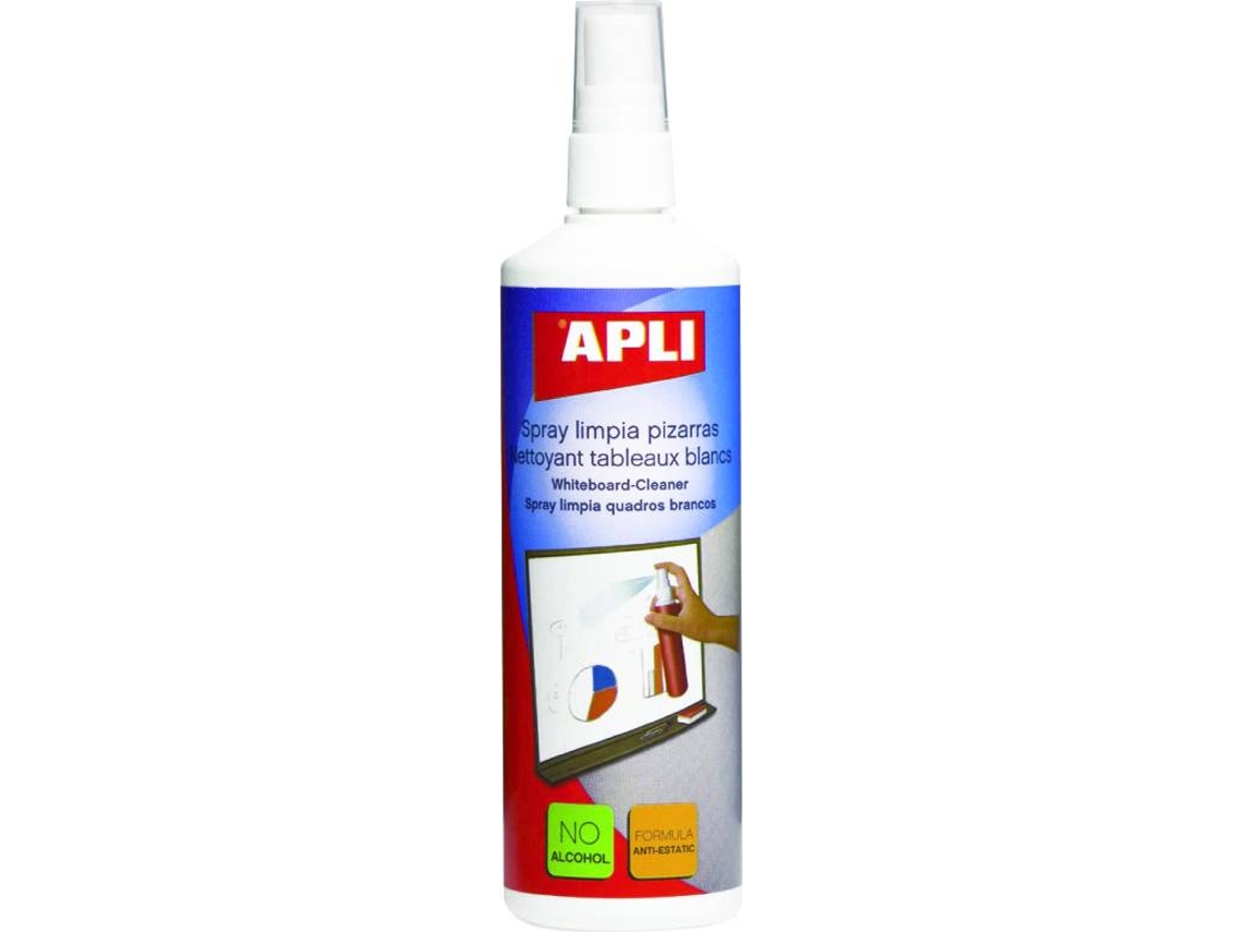 Spray de limpieza APLI para pizarras blancas
