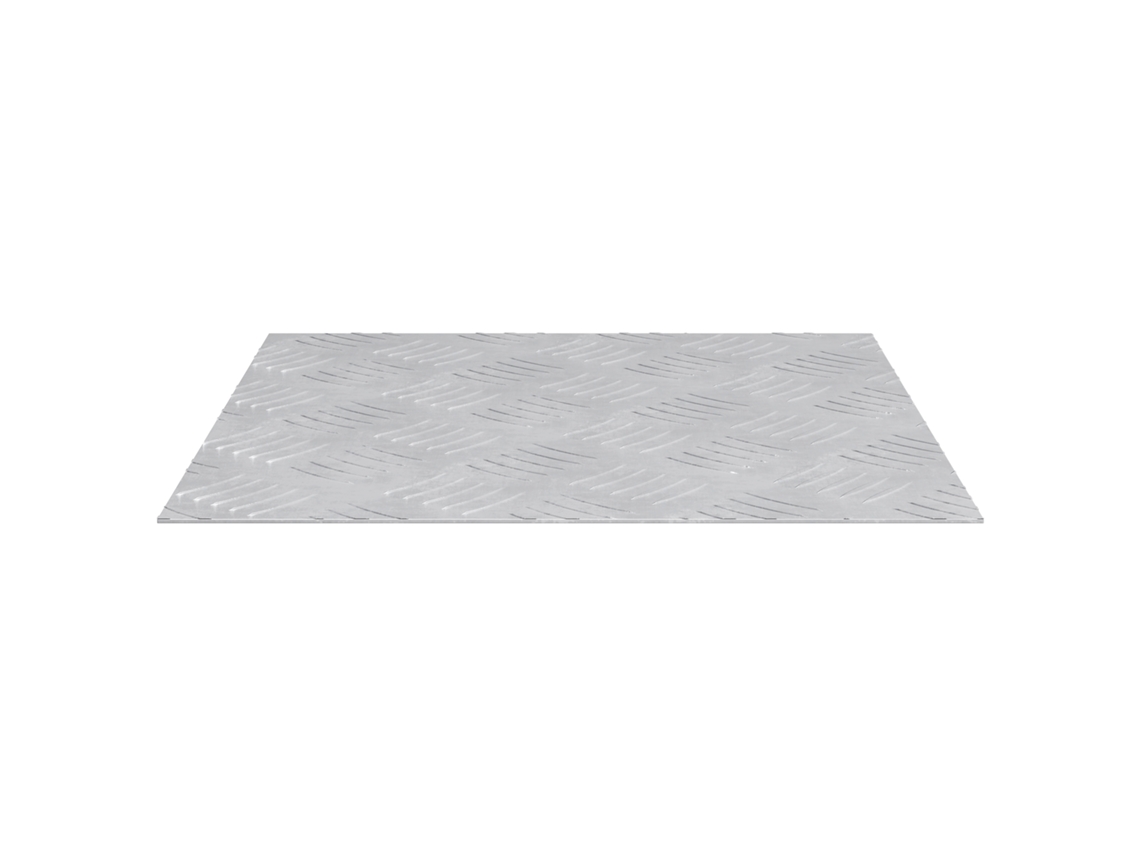 Conjunto 2 Peldaños De Escalera De Aluminio Acanalados Vidaxl Plata Aluminio
