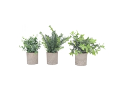 Paquete De 3 Plantas Artificiales De Eucalipto En Macetas Decorativas De Imitación Para Oficina Y Escritorio.