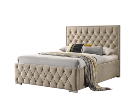 Cama de matrimonio Magallan 135 cm beige SALDOSYSTOCKS