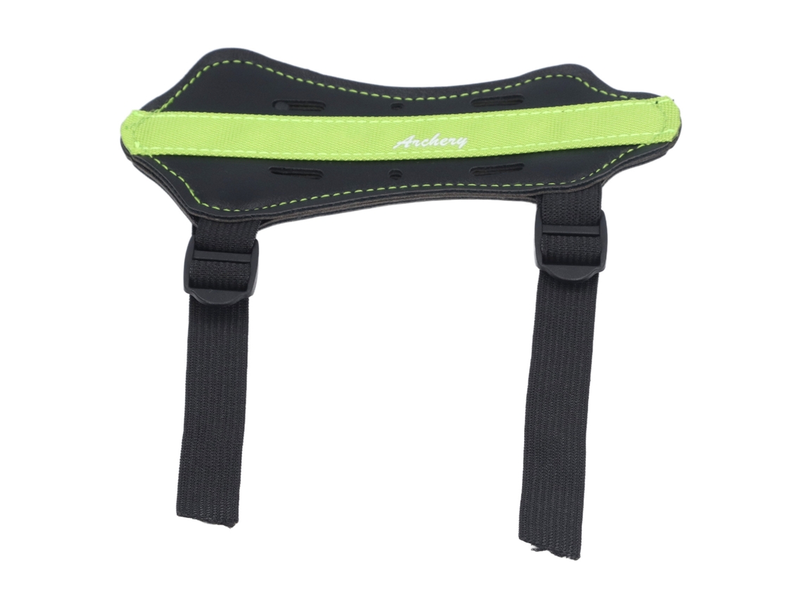 Omni-protector De Antebrazo Para Arco Infantil De Cuero Pu Ajustable Espesorado Transpirable Para Practica De Tiro Y Caza Verde