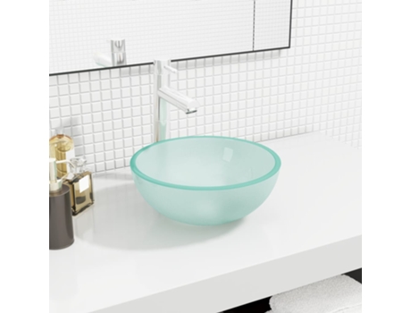 Lavabo VIDAxL de Vidrio Templado Esmerilado 30x12 cm