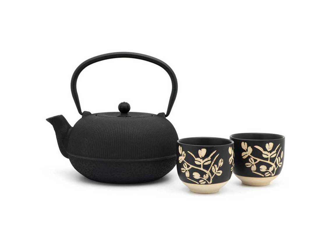 Juego de tetera con tazas 153013 1L Negro bredemeijer