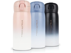 2026da-taza Térmica Inoxidable 380ml Rosa Anti-fugas Para Bebidas Calientes Y Frías