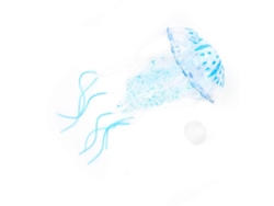 Medusa flotante de silicona brillante para acuario, tamaño mediano, color azul Rosewell.