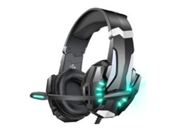 Auriculares Estéreo para Juegos para Ps4 Pc Xbox One Ps5 Controlador Auriculares con Cancelación de Ruido y Micrófono Luz Led Negro YEMAESRE