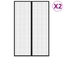 Mosquiteras Para Puerta Bloque Magnético 2 Uds Negro 220x130 Cm