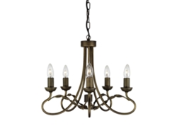 Lighting Elstead de lámpara de araña (Ov5-Blk-Gold) Olivia Metal E14 5 Bulbos