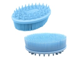 Pincel De Banho E Shampoo 2 Em 1: Escova De Banho De Silicone Para Massagem E Limpeza Profunda