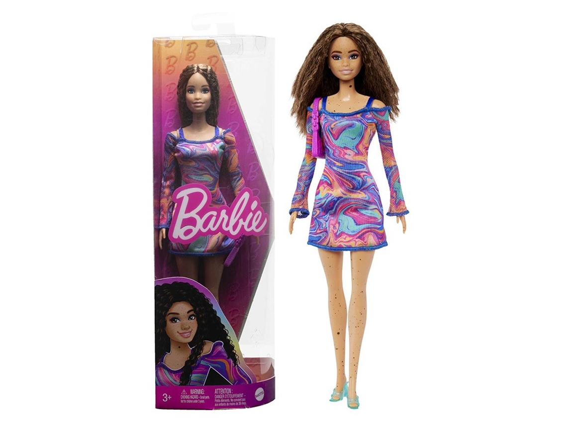 BARBIE Fashionista Vestido Estampado Marmol  (3 años)