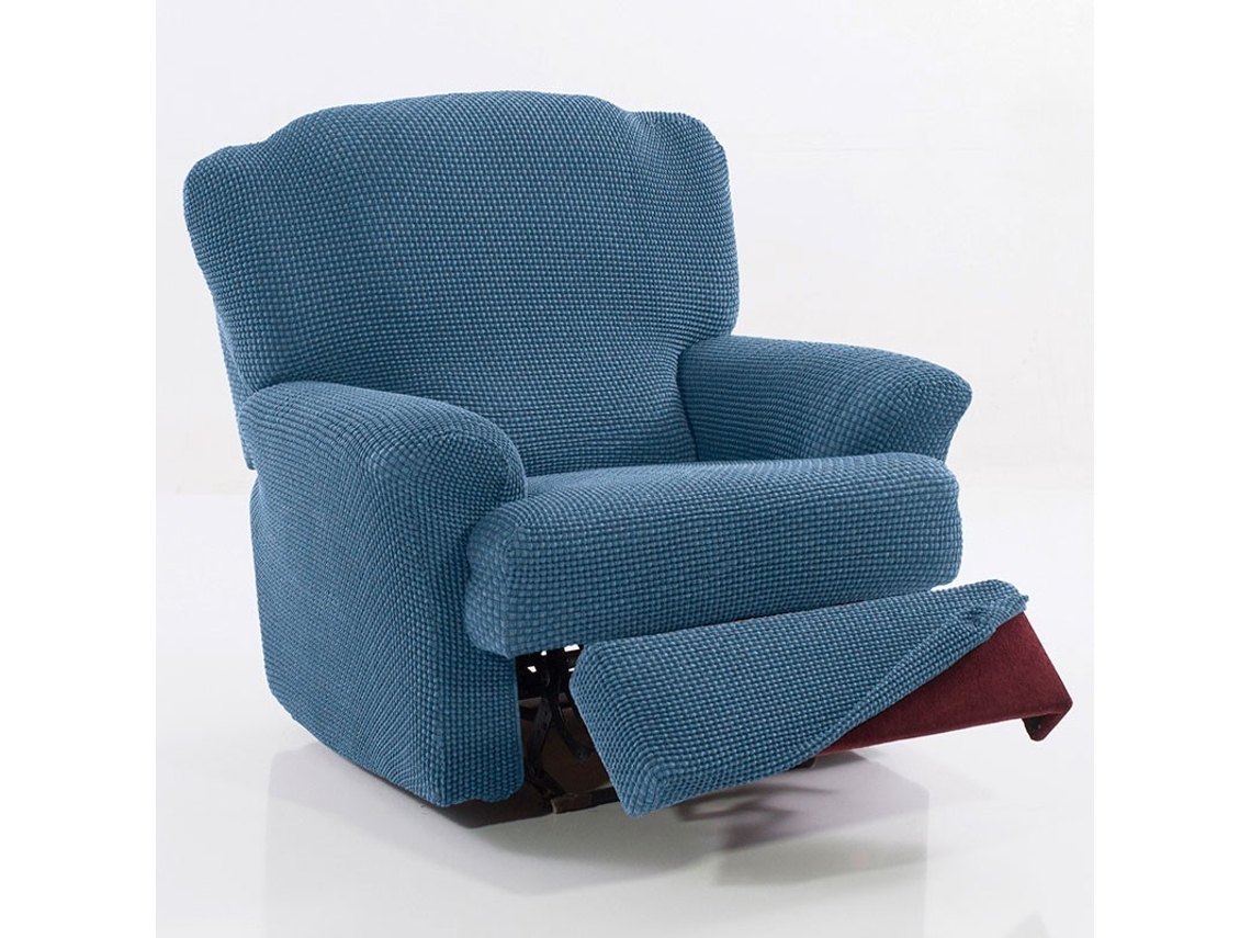 Maxifundas | Funda De Sillón Relax Relive (sillón Relax) | Celeste | Alta Elasticidad Y Tacto Suave | Hecho En España.