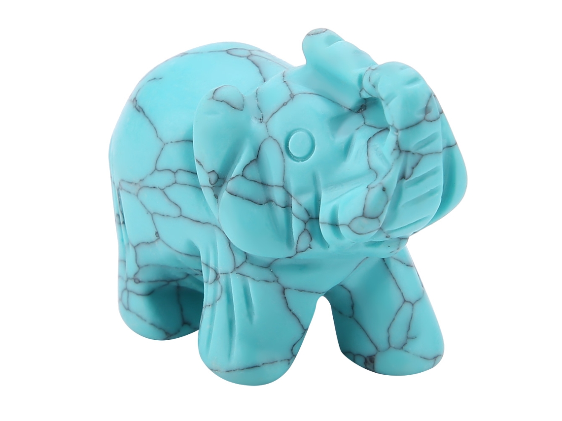 Figura De Elefante Tallada En Piedra Natural De 3,8 Cm (1,5 Pulgadas) Para Decoración Del Hogar (02)