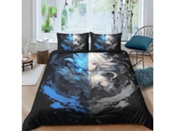 Juego Funda Nórdica Piezas Blue Almohada Juego Cama Ropa 200x200cm 135x200 Cm 48x75 200x200 220x240