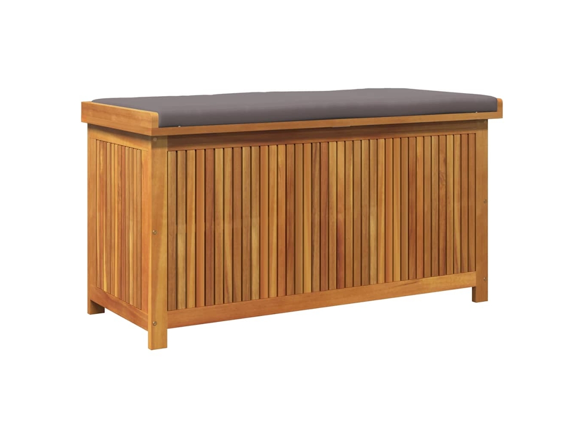 Caja de cojines para exterior, madera maciza de acacia, EXCLUSIVA DE LA CASA