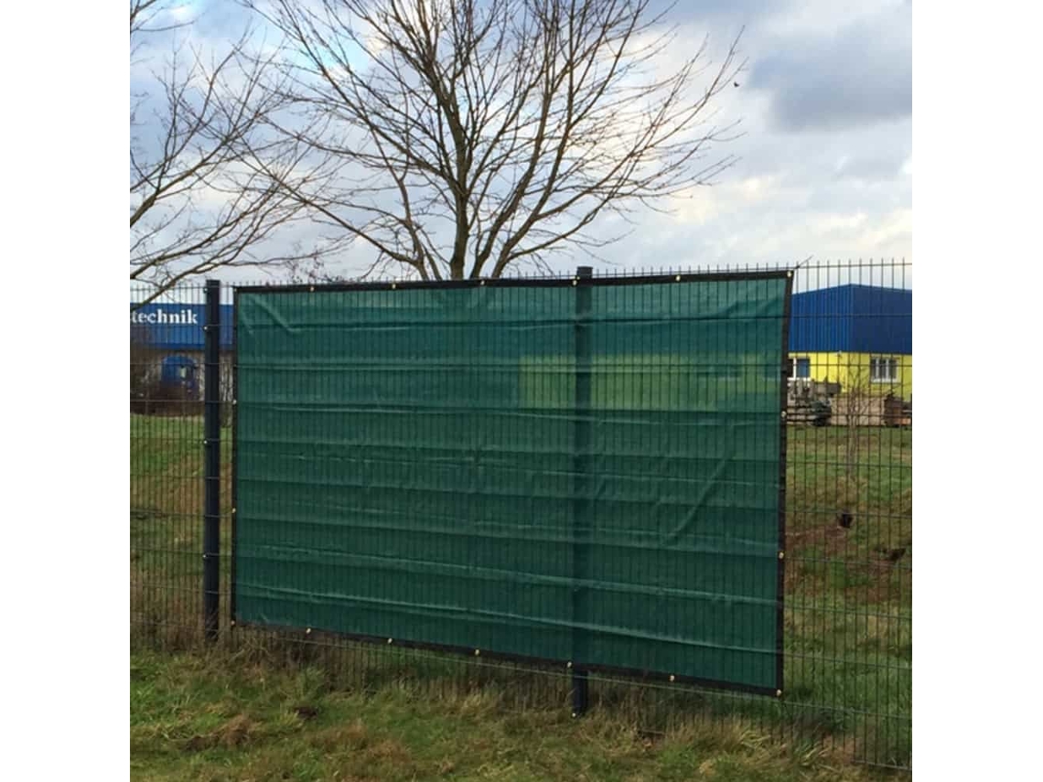 Valla de construcción de 1,76 x 3,41 m, verde, HDPE reforzada y fácil de instalar para protección y privacidad. Klasebo