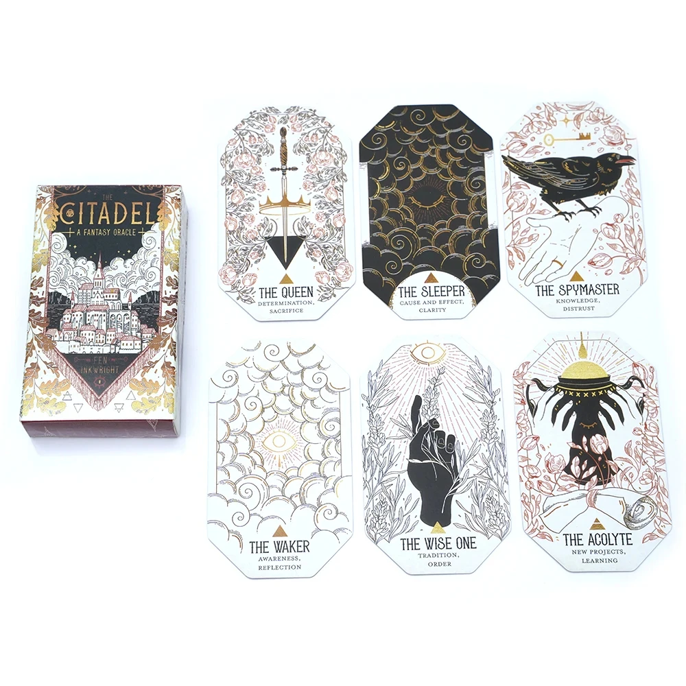 "el Castillo": Una Baraja De Tarot Oráculo De Fantasía, Un Juego Divertido Ideal Para Reuniones Familiares, Que Incluye Cartas Oráculo.