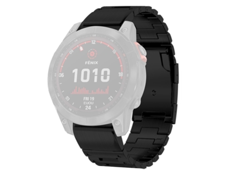 Correa de acero inoxidable liberación rápida de 26mm con cierre para Garmin Fenix 7X/7X Solar/Enduro/Coros Vertix 2 - negro