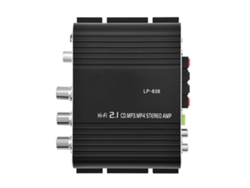 Amplificador De Potencia Estéreo 2.1 Mini Hifi Con Graves Para Coche Y Hogar, Audio Digital Negro