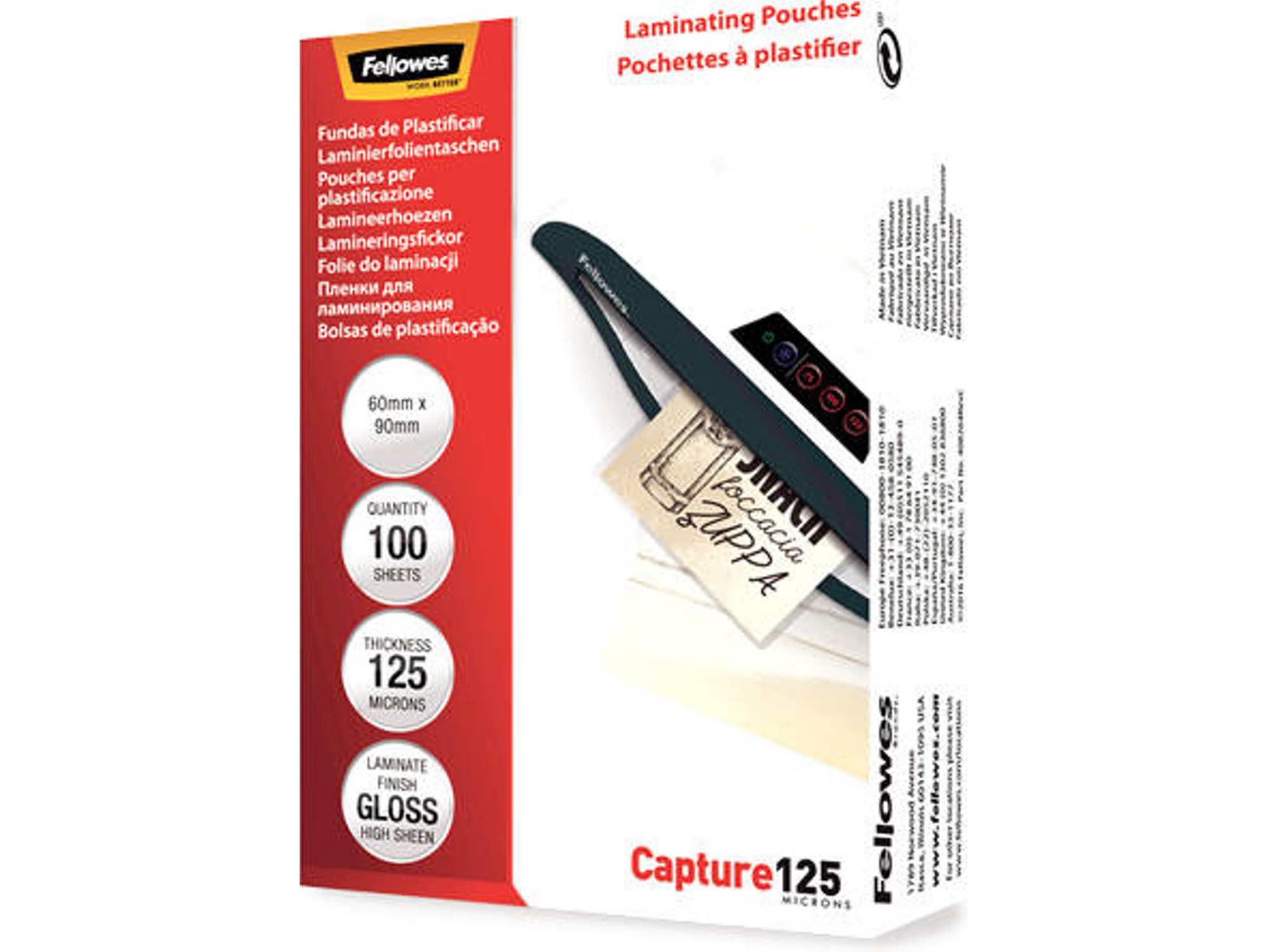 Fundas de Plastificar FELLOWES 5397402 Transparente (100 un)